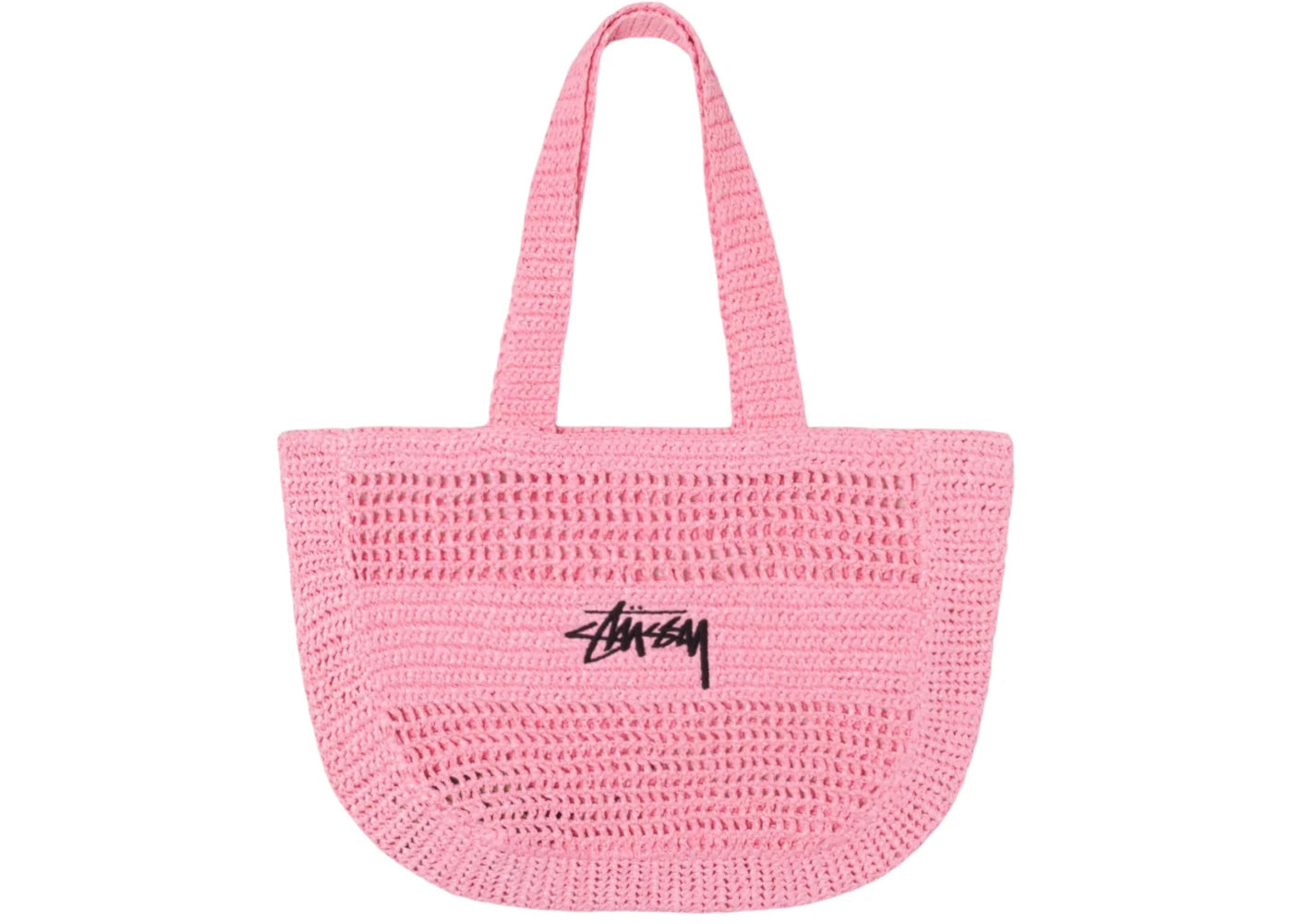 Sac cabas tissé Stussy - Rose clair