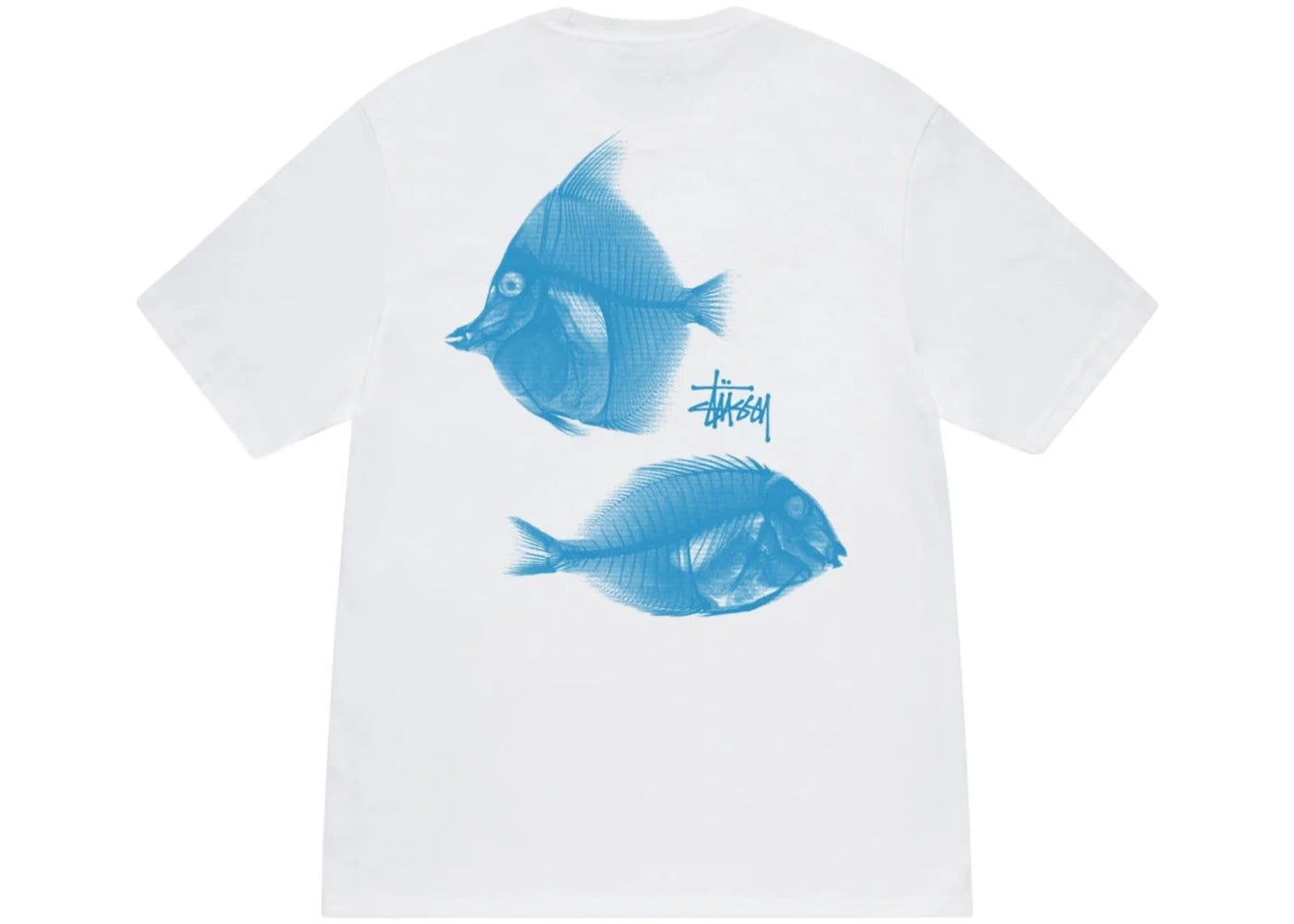 T-shirt Stussy X-Ray Fishin blanc
