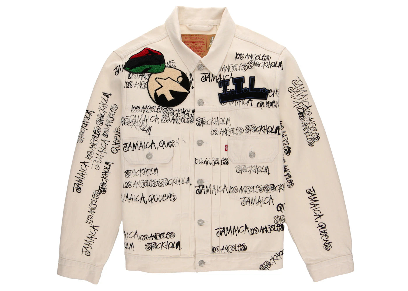 Veste en jean blanche Stussy x Denim Tears x Our Legacy TTL