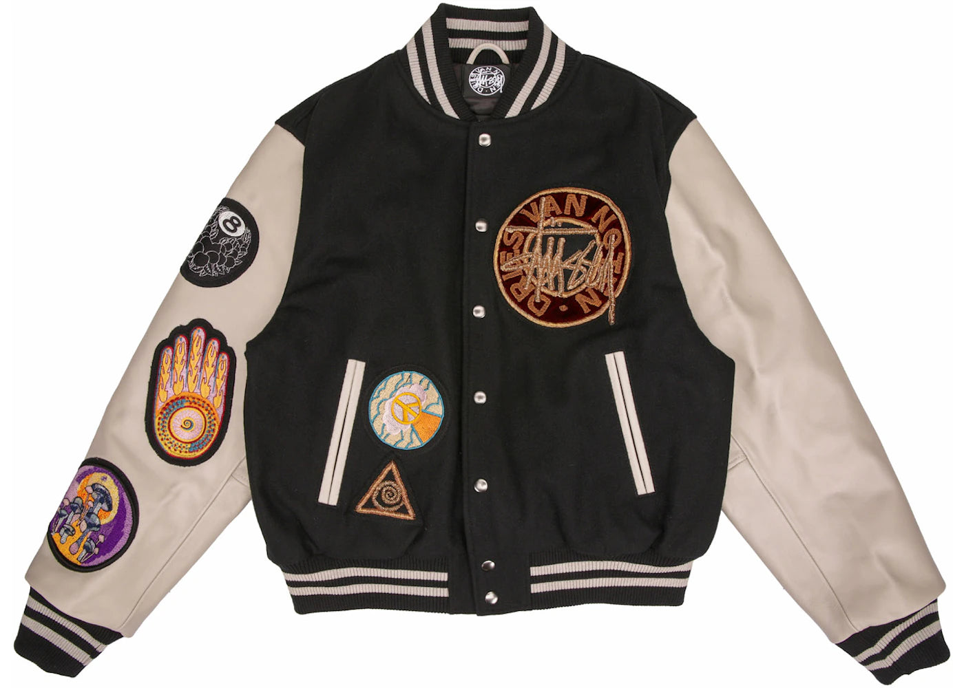Veste universitaire Stussy x Dries Van Noten-Noir