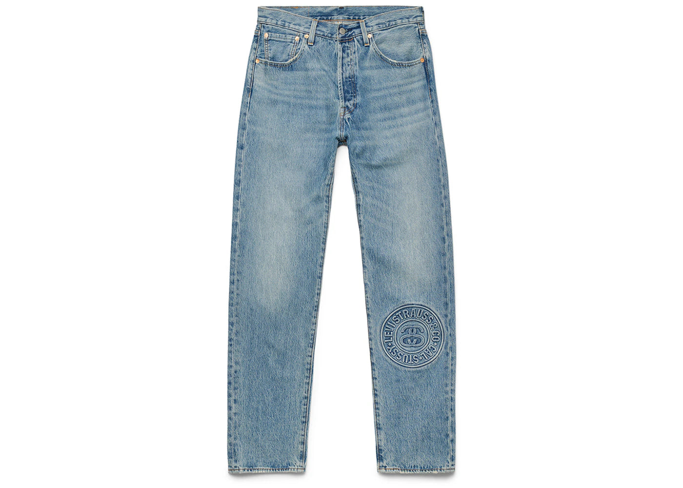 Stussy x Levi's Embossed 501 Jeans-Stussy Rugged-Blue