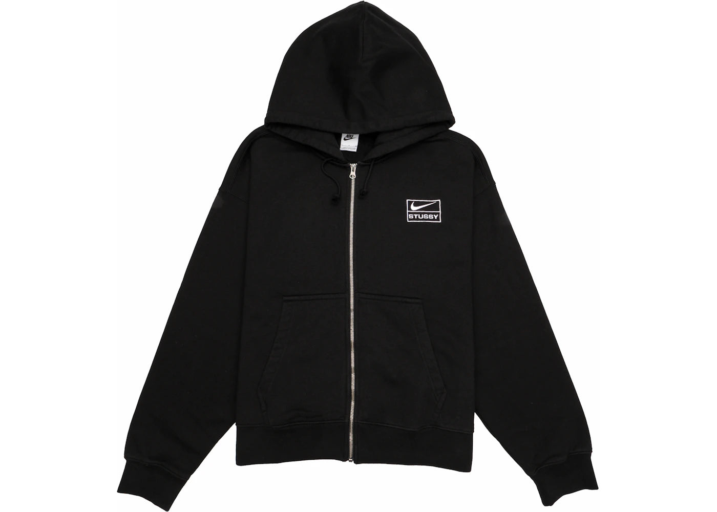Stussy x Nike Stone Washed Fleece Zip Hoodie (Asia Sizing)-Black