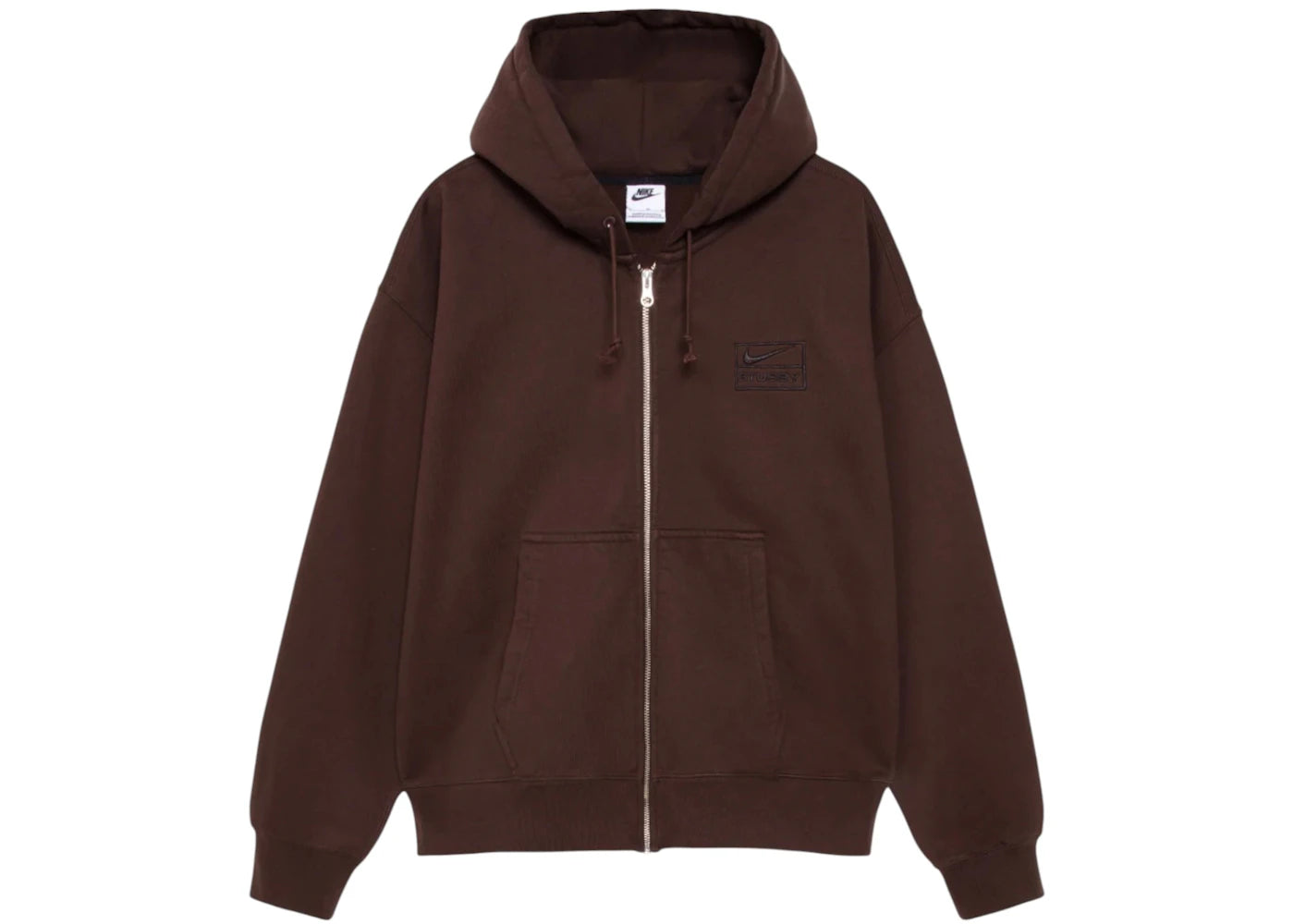 Stussy x Nike Stone Washed Fleece Zip Hoodie  Dark Cinder
