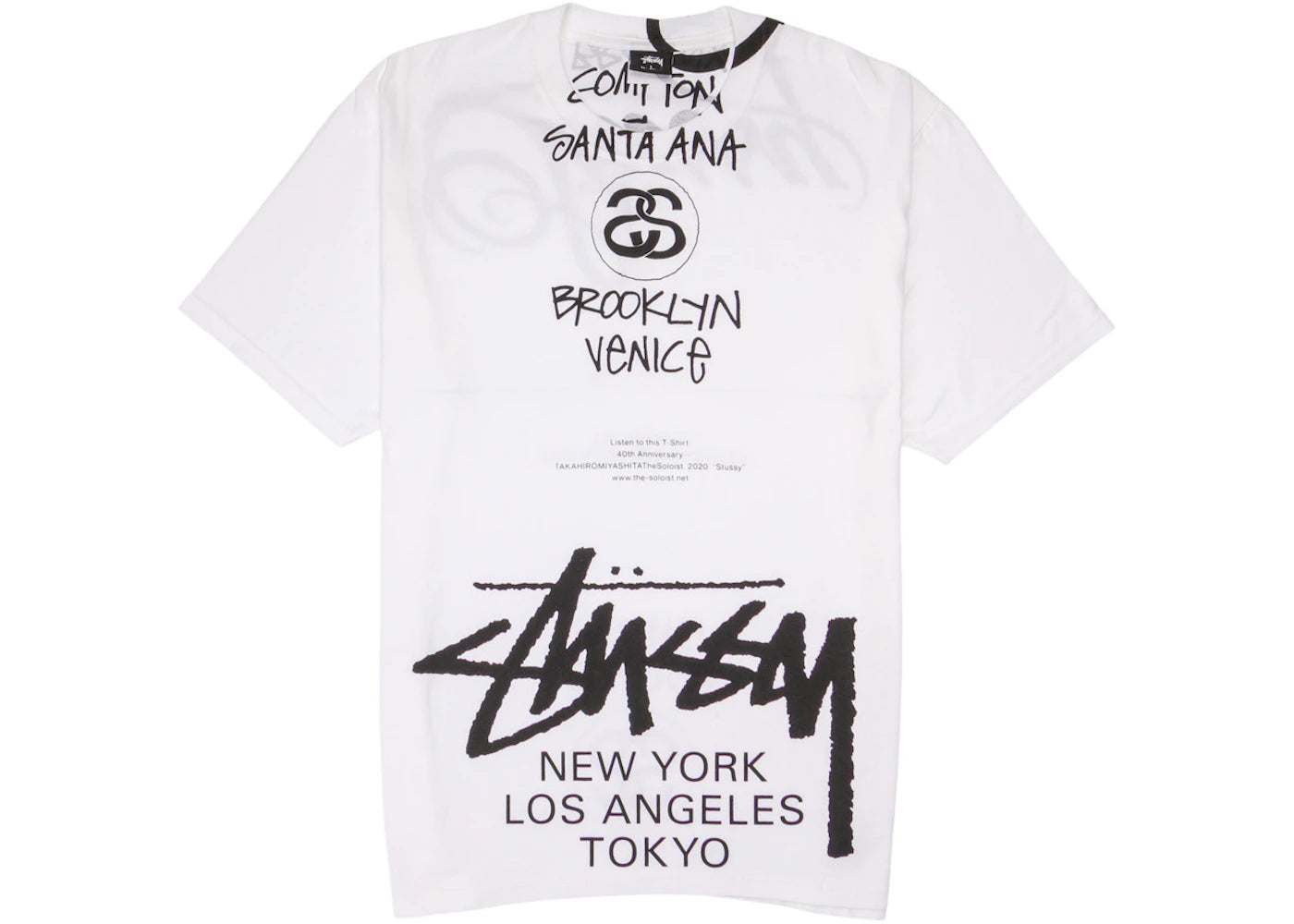 Stussy x Takahiro Miyashita The Soloist World Tour Collection T Shirt White