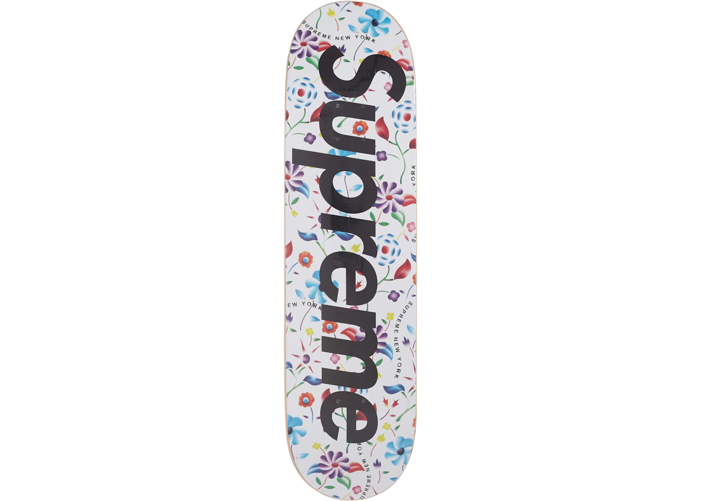 Supreme Airbrushed Floral Skateboard Deck White - main view