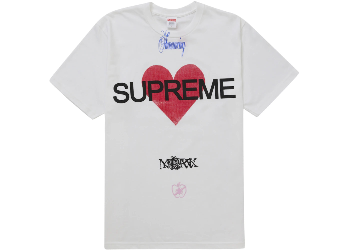 Supreme Announcing Tee-White