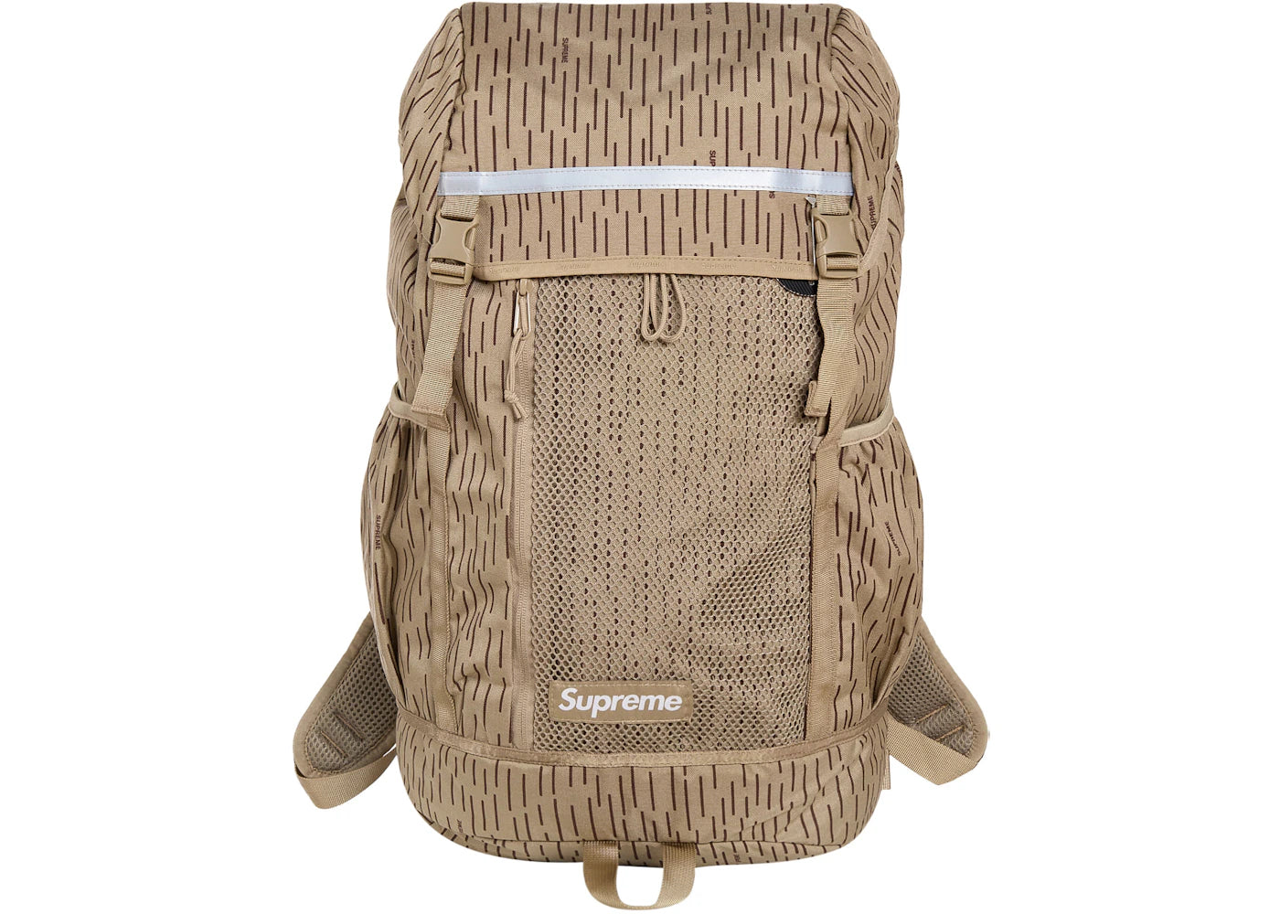 Supreme Logo Backpack (FW24)-Tan Raindrop