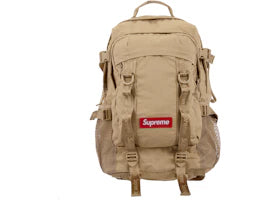 Supreme Logo Backpack Tan - main view