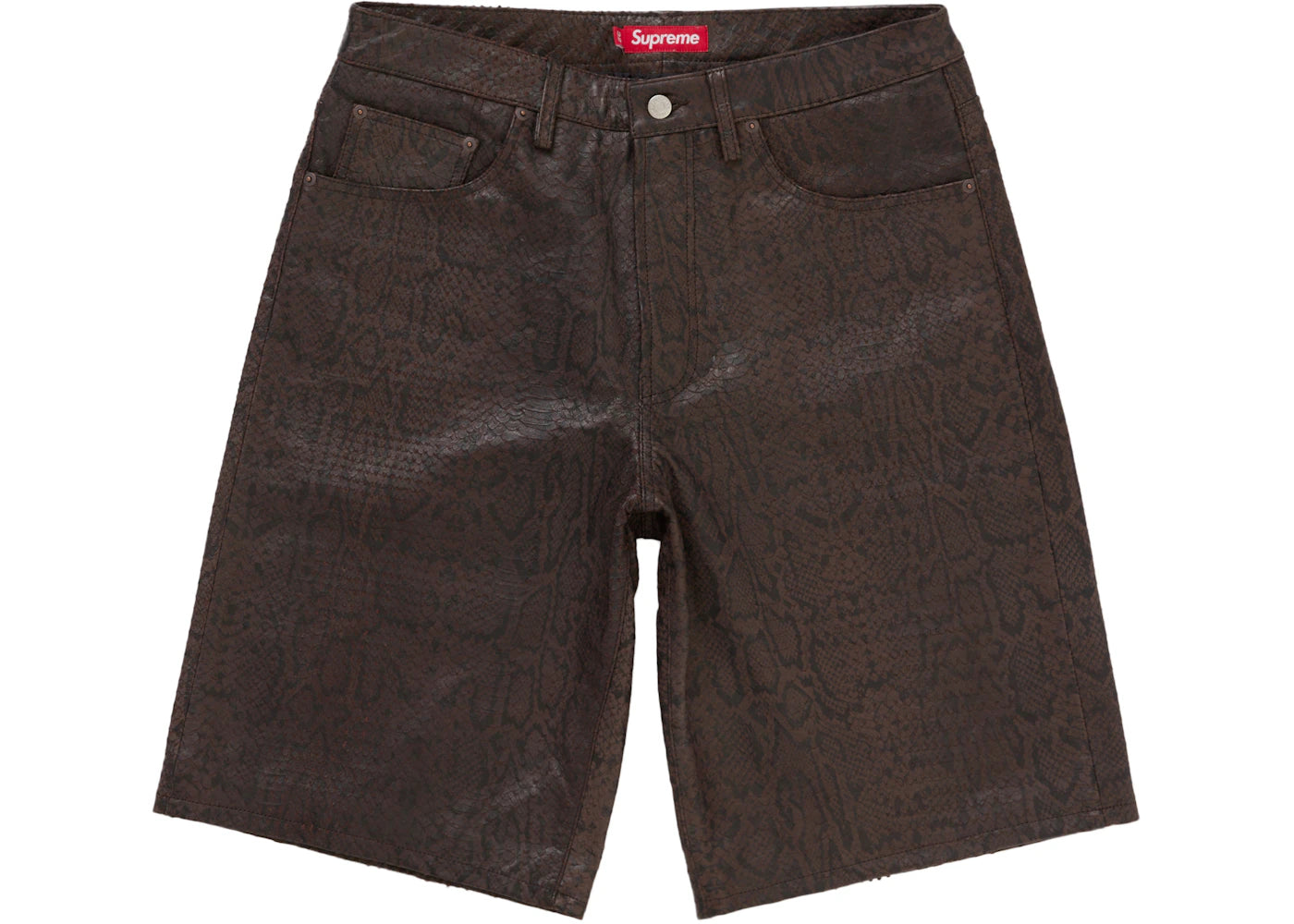 Supreme Baggy Leather Short  Brown