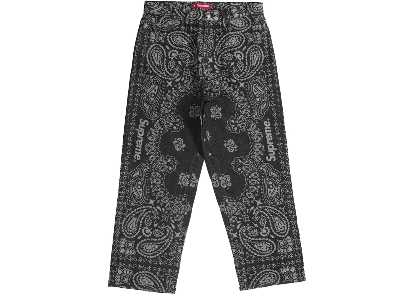 Supreme Bandana Jacquard Baggy Jean-Black