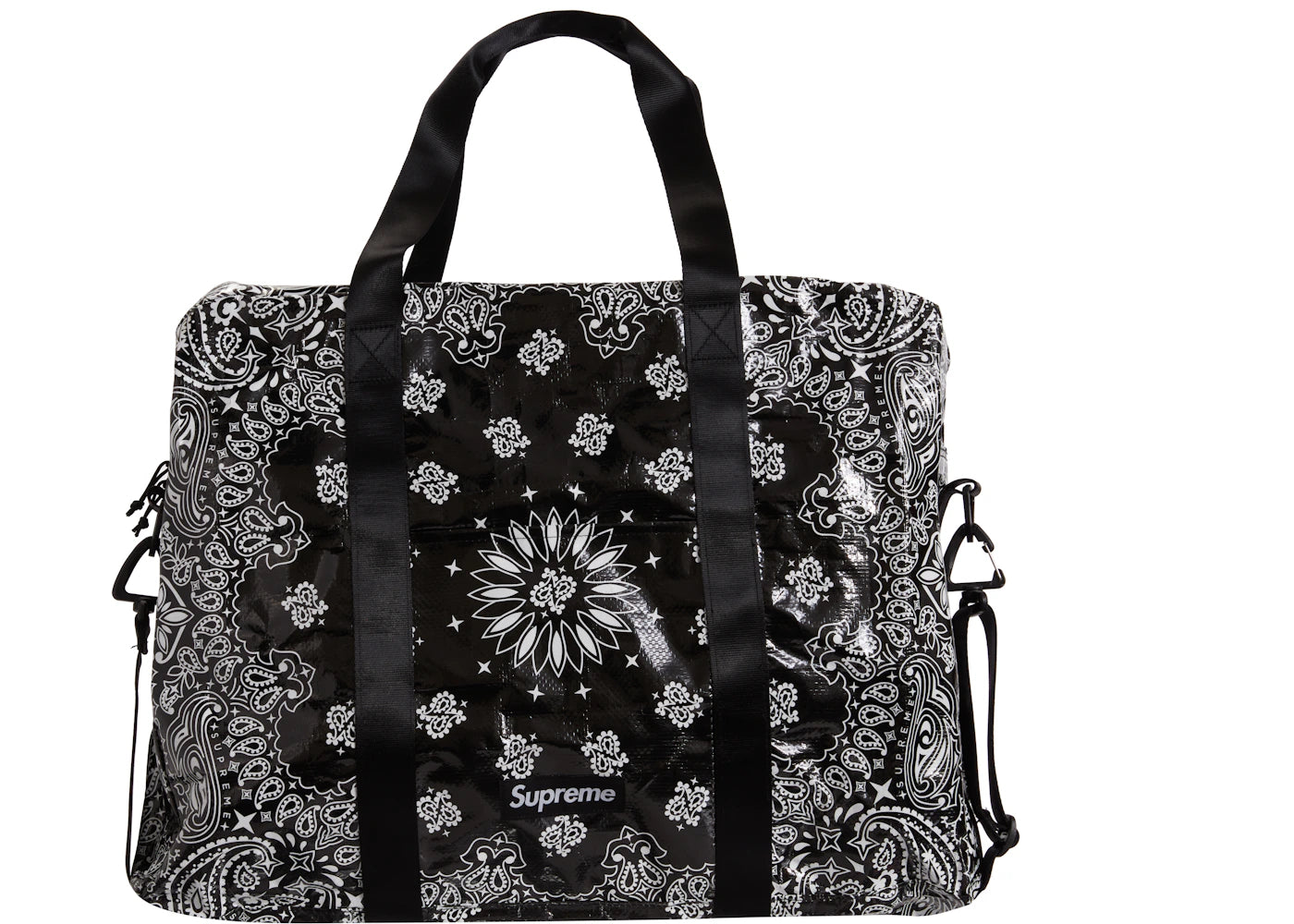 Supreme Bandana Tarp Large Duffle Bag-Black
