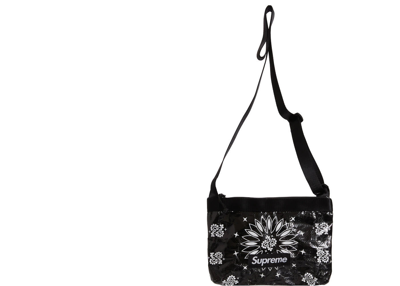 Supreme Bandana Tarp Side Bag-Black
