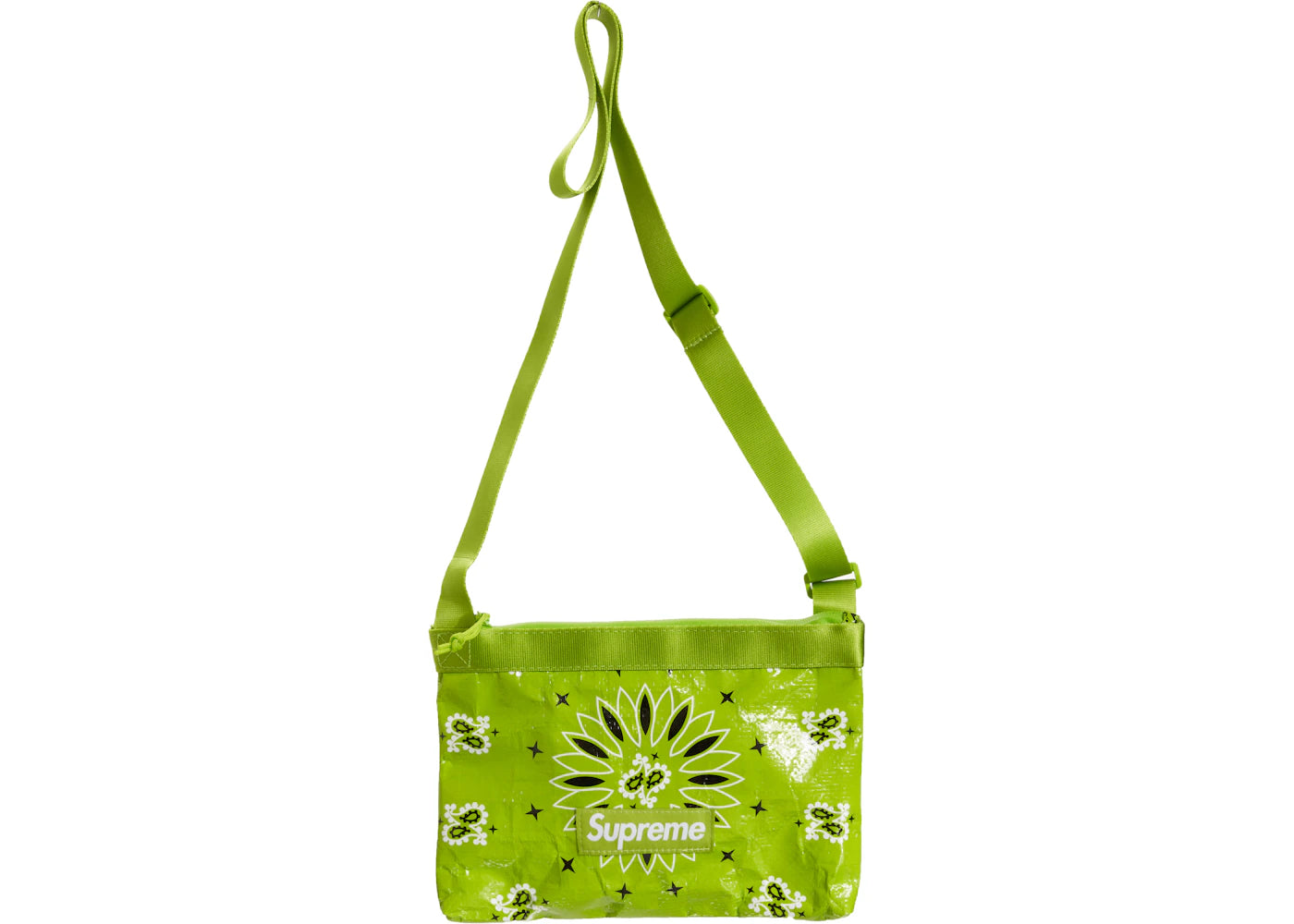 Supreme Bandana Tarp Side Bag-Bright Green