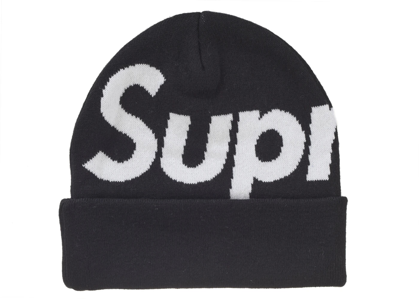 Supreme Big Logo Beanie  Black