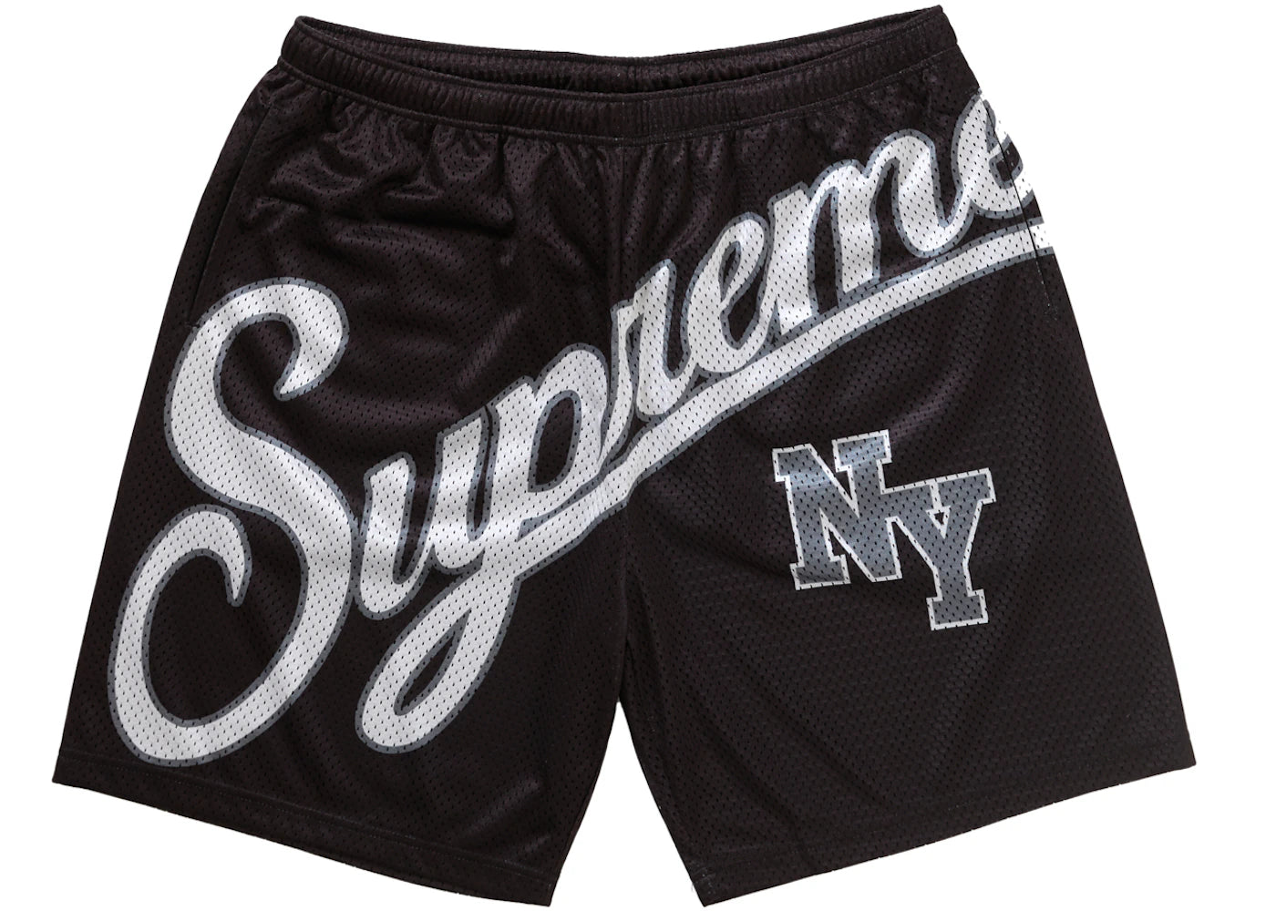 Short Supreme Big Script en maille noire