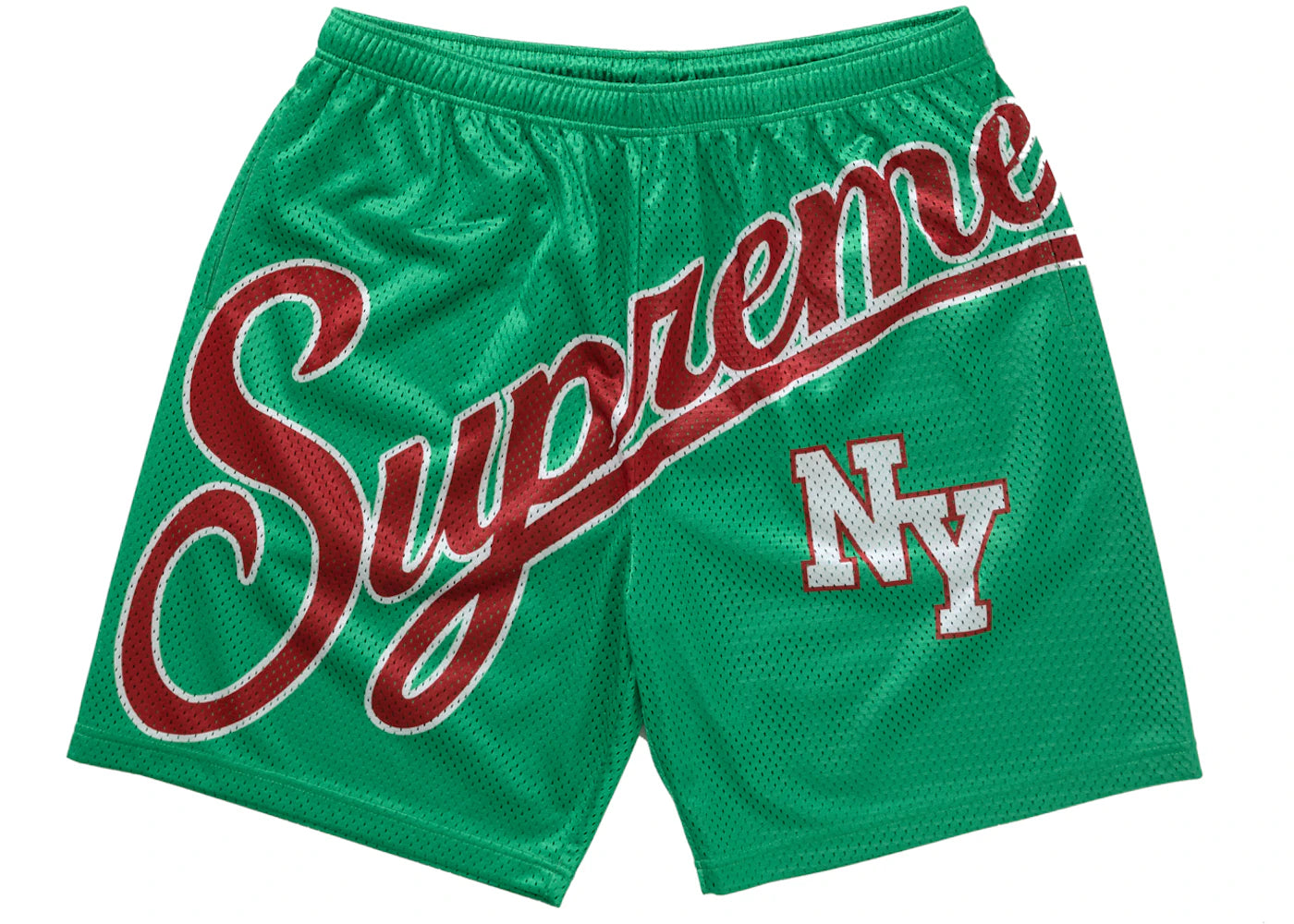 Short en maille Supreme Big Script vert