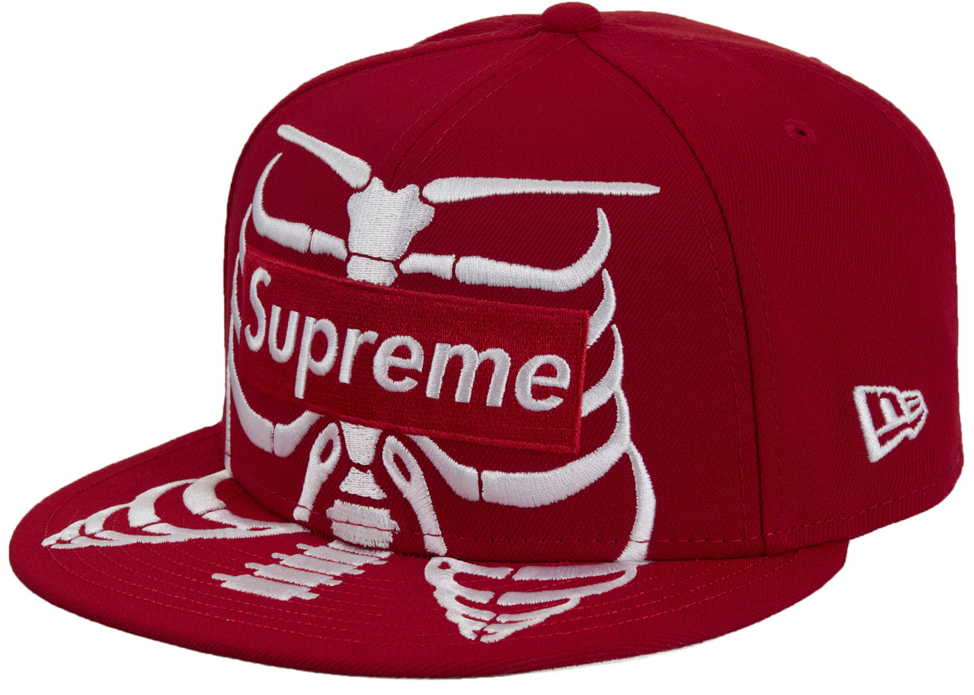 Supreme Bones Box Logo New Era 59Fifty Cap-Red