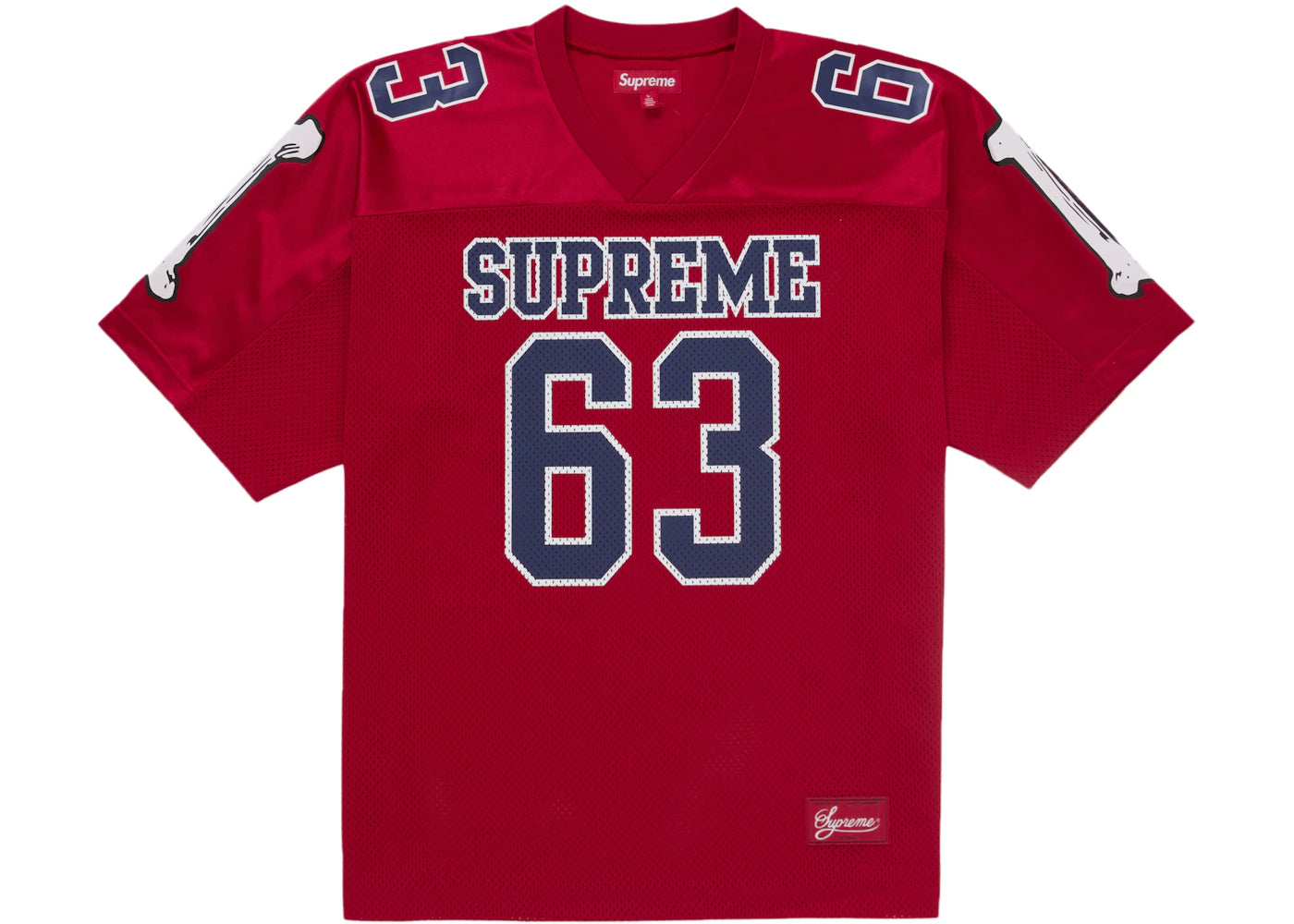 Supreme Bones Football Jersey-Red