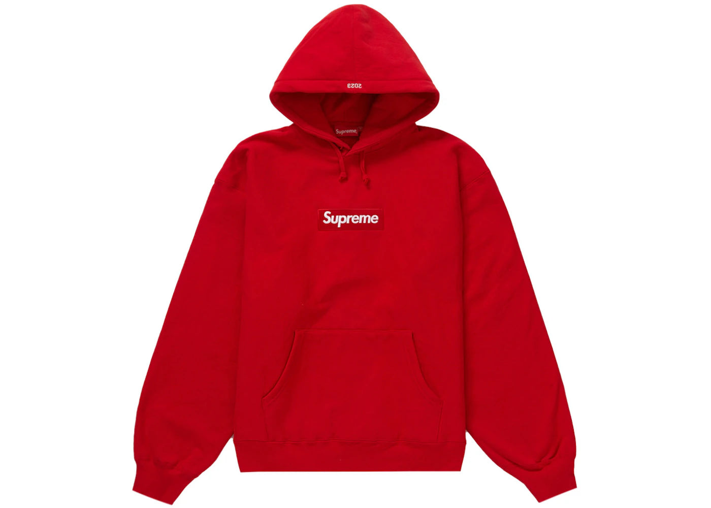 Supreme Box Logo Hooded Sweatshirt (FW23)-Red