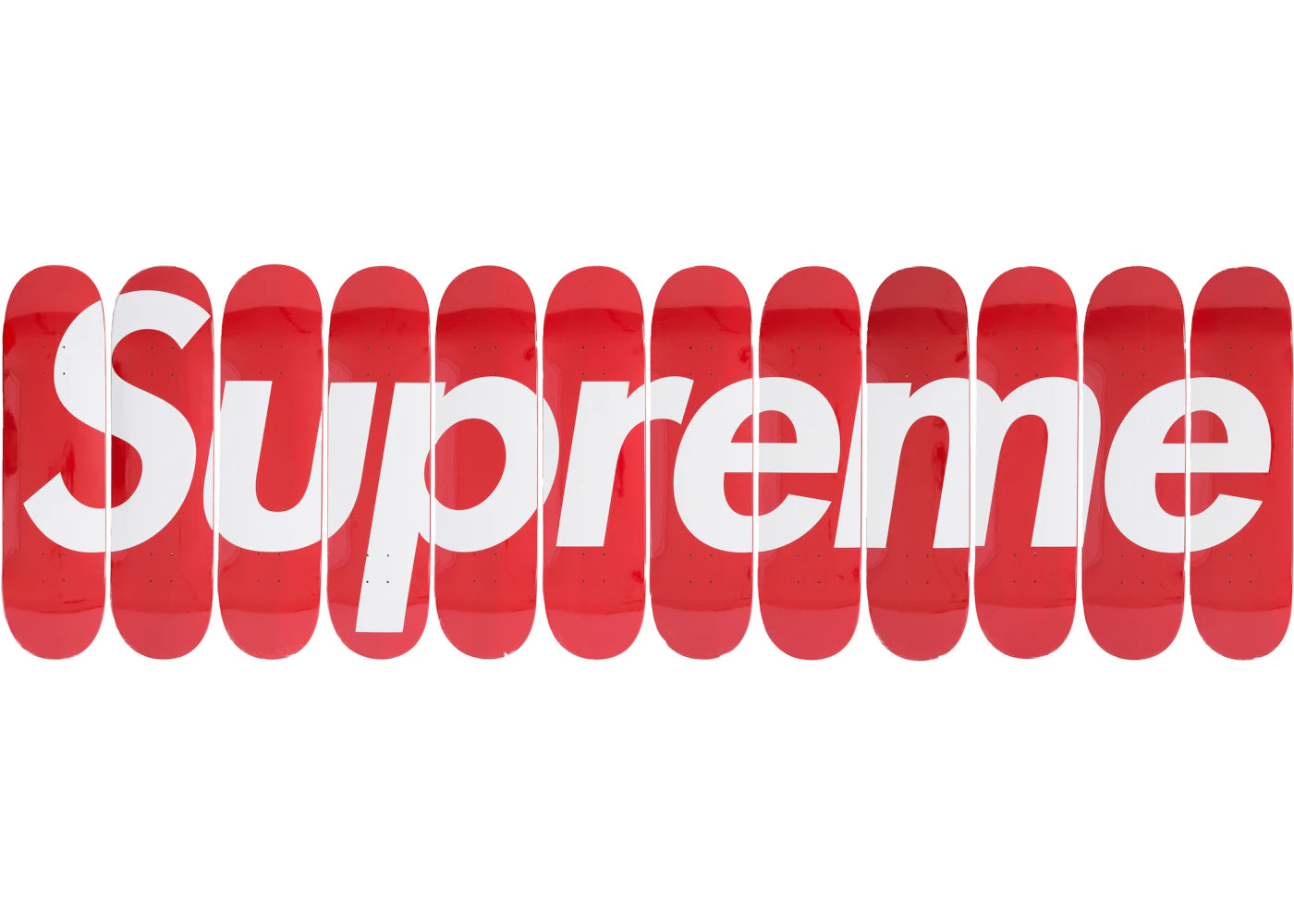 Supreme Box Logo Skateboard Deck Set Red - main view