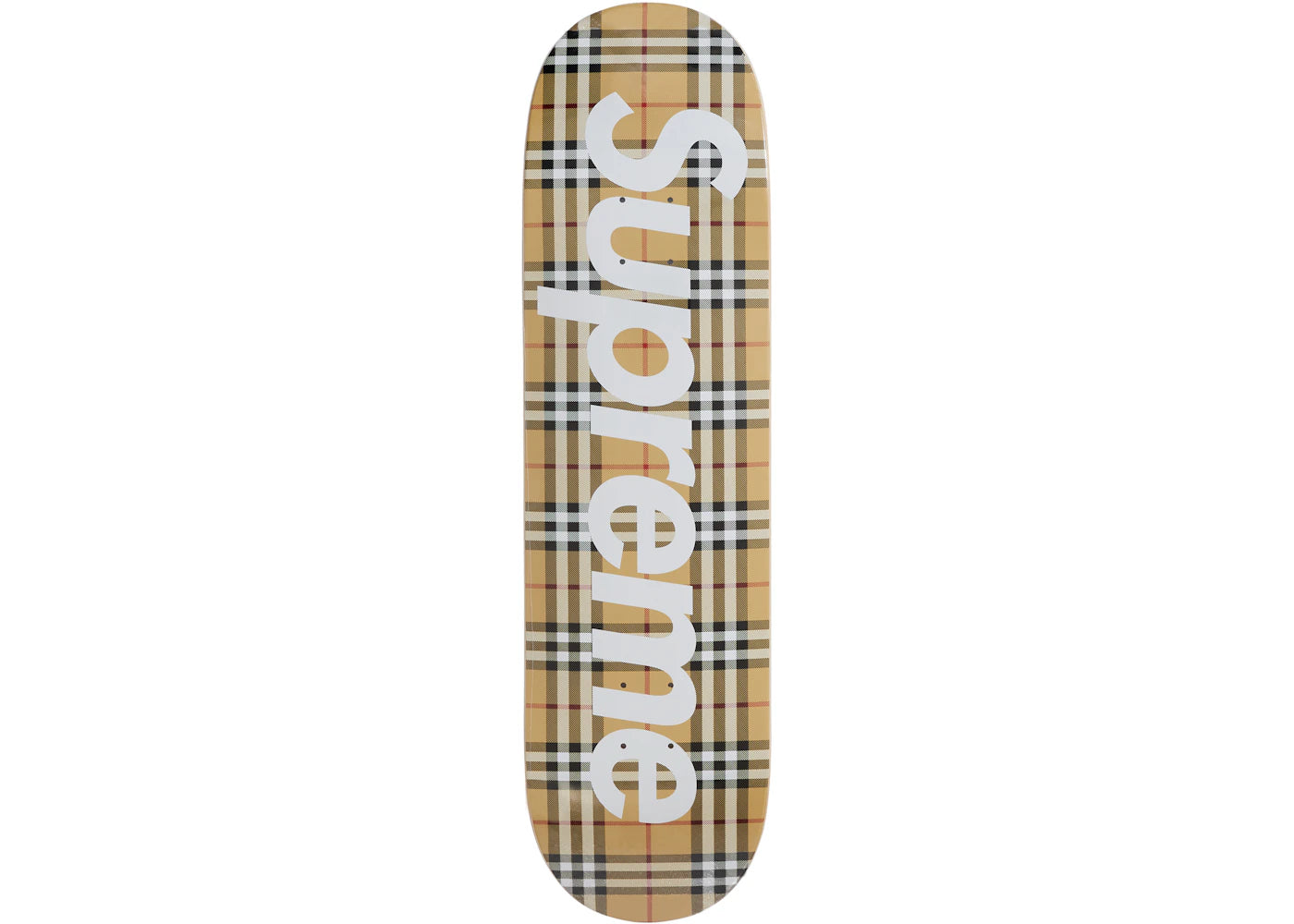 Supreme Burberry Skateboard Deck Beige - main view
