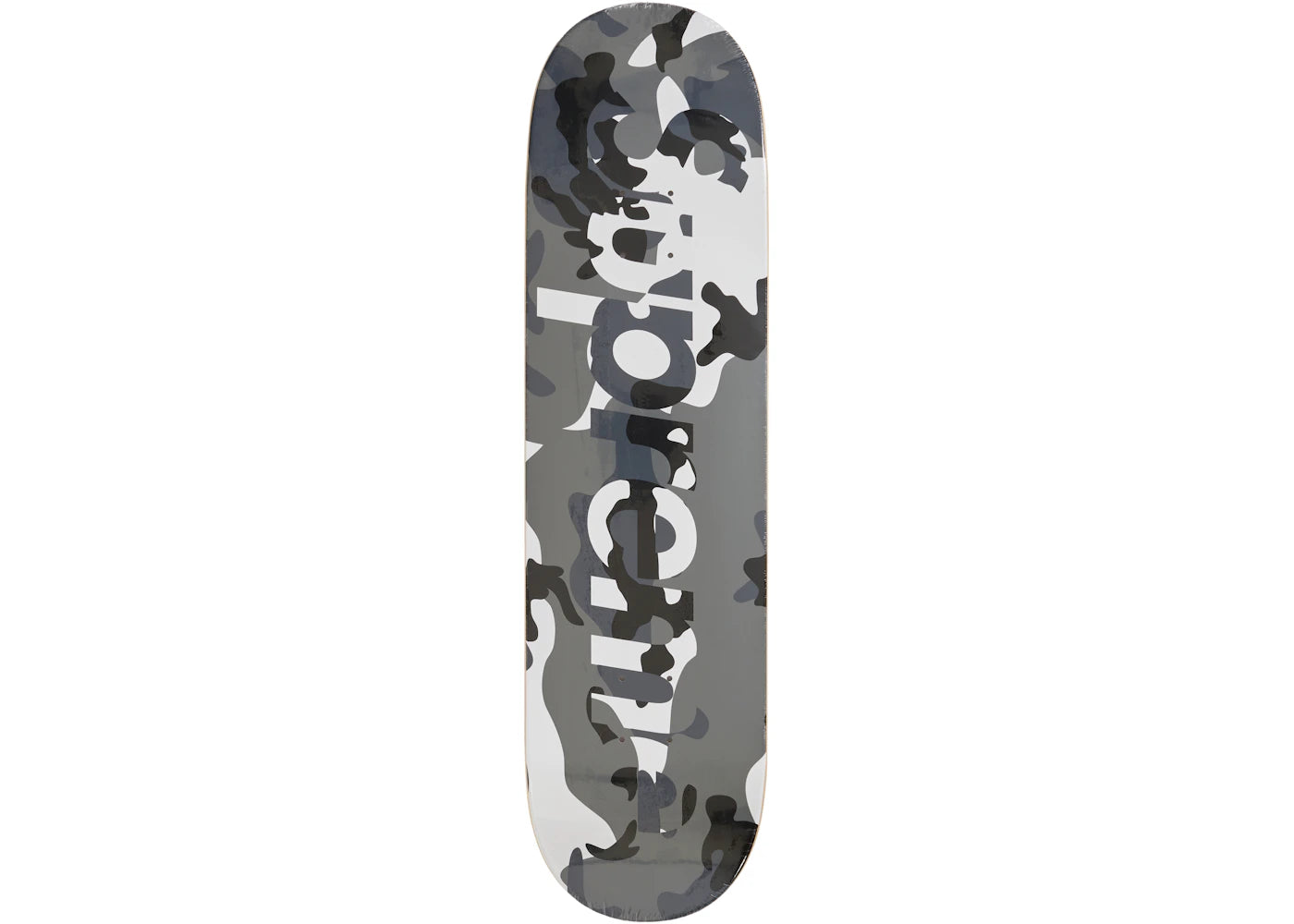 Supreme Camo Logo Skateboard Deck Snow Camo - main view