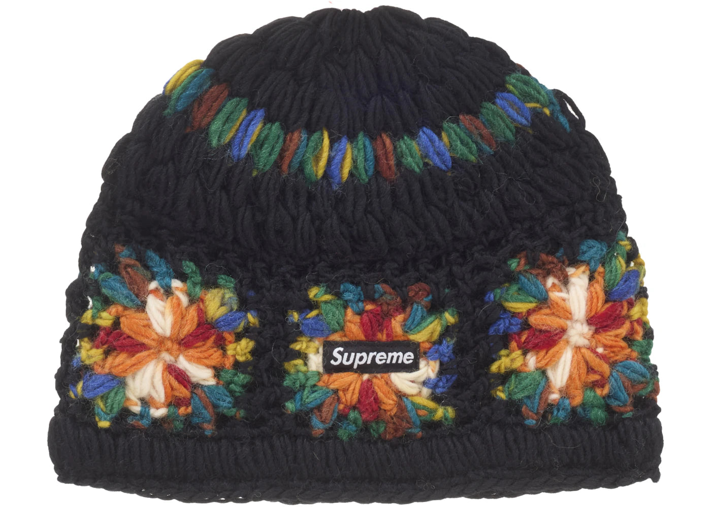 Supreme Crochet Beanie (SS25)-Black