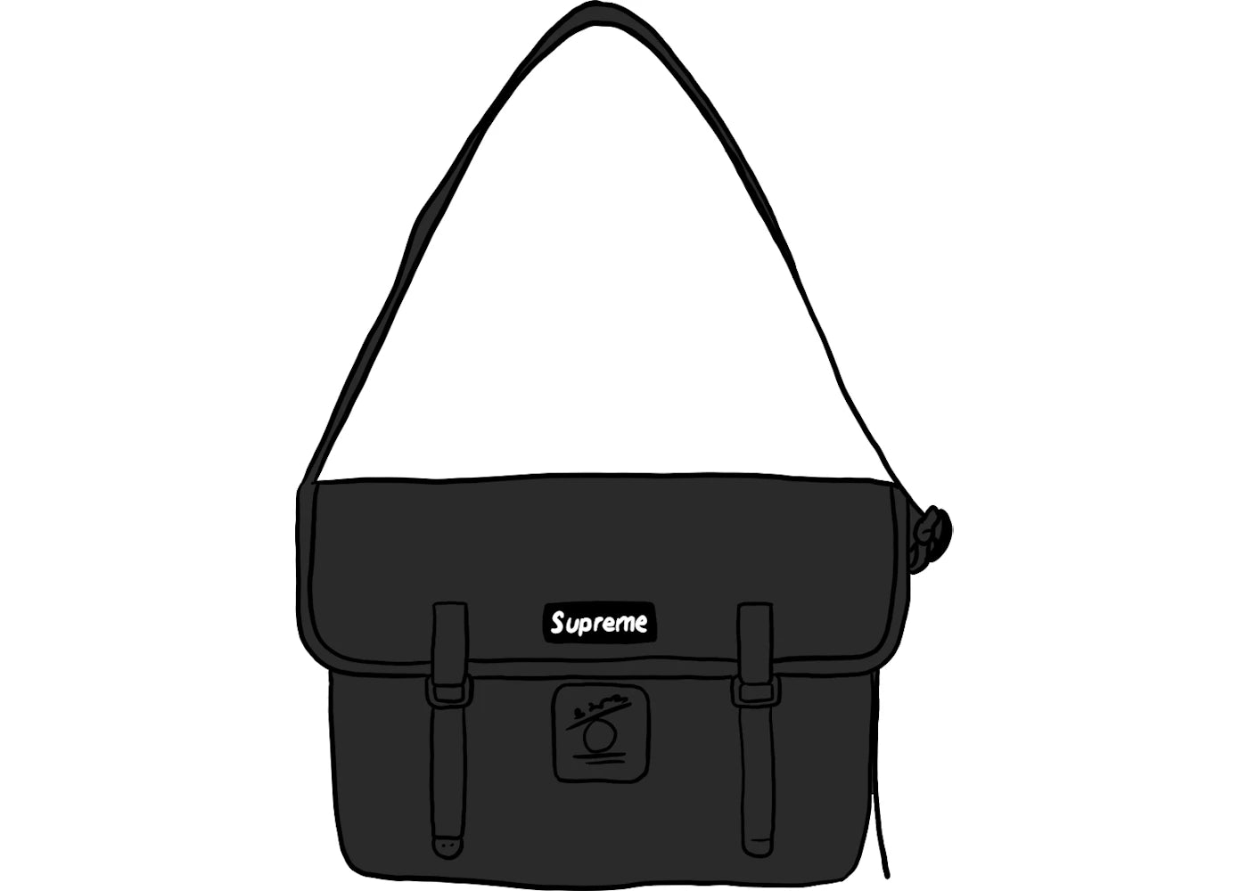 Sac messager Supreme De Martini - Noir