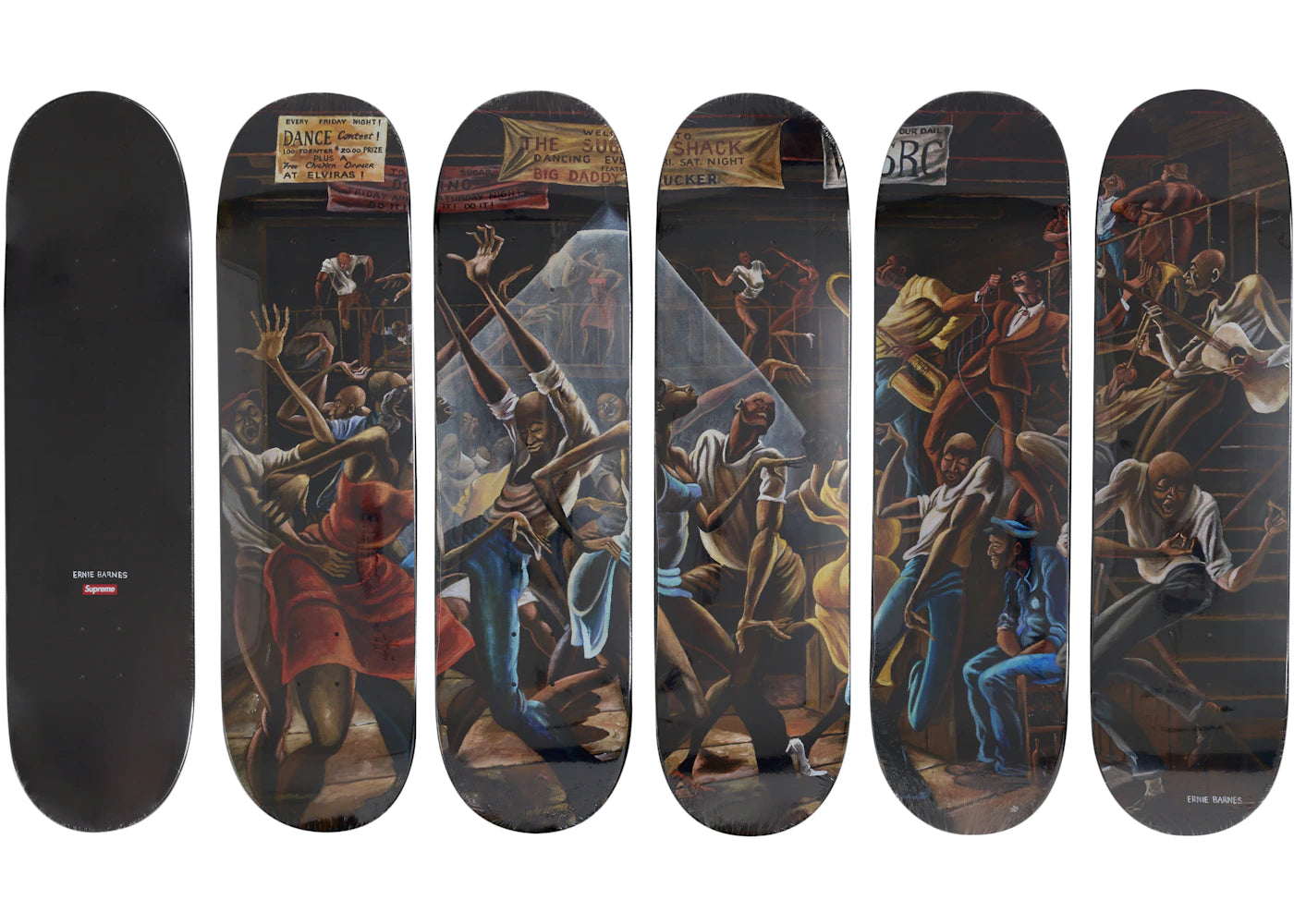 Supreme Ernie Barnes (Set of 5) Skateboard Deck Set-Multicolor