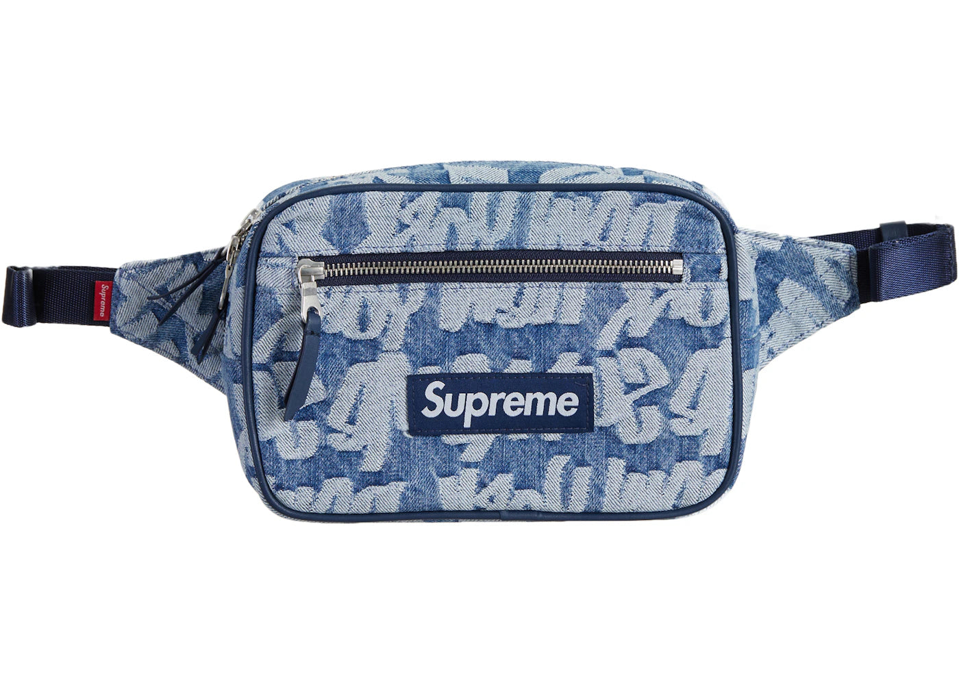 Supreme Fat Tip Jacquard Denim Waist Bag-Blue
