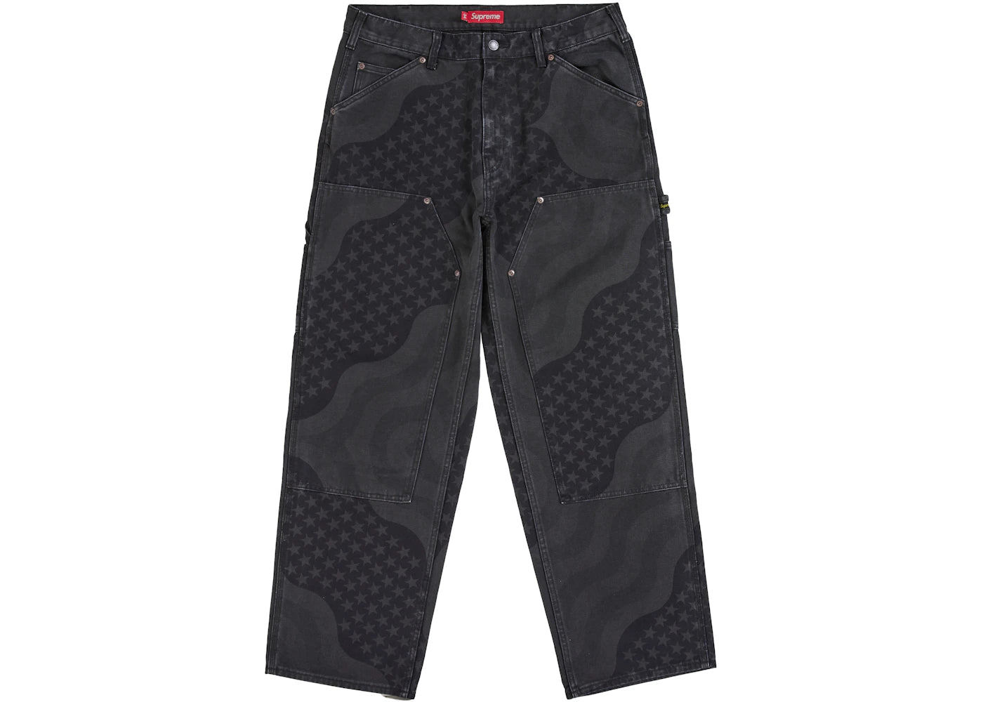 Supreme Flag Double Knee Painter Pant Black