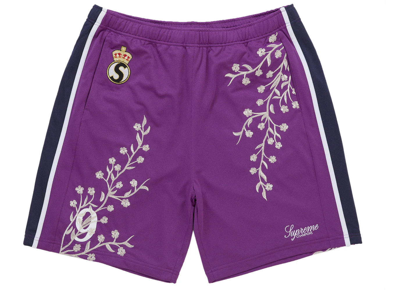 Supreme Floral Soccer Short Purple