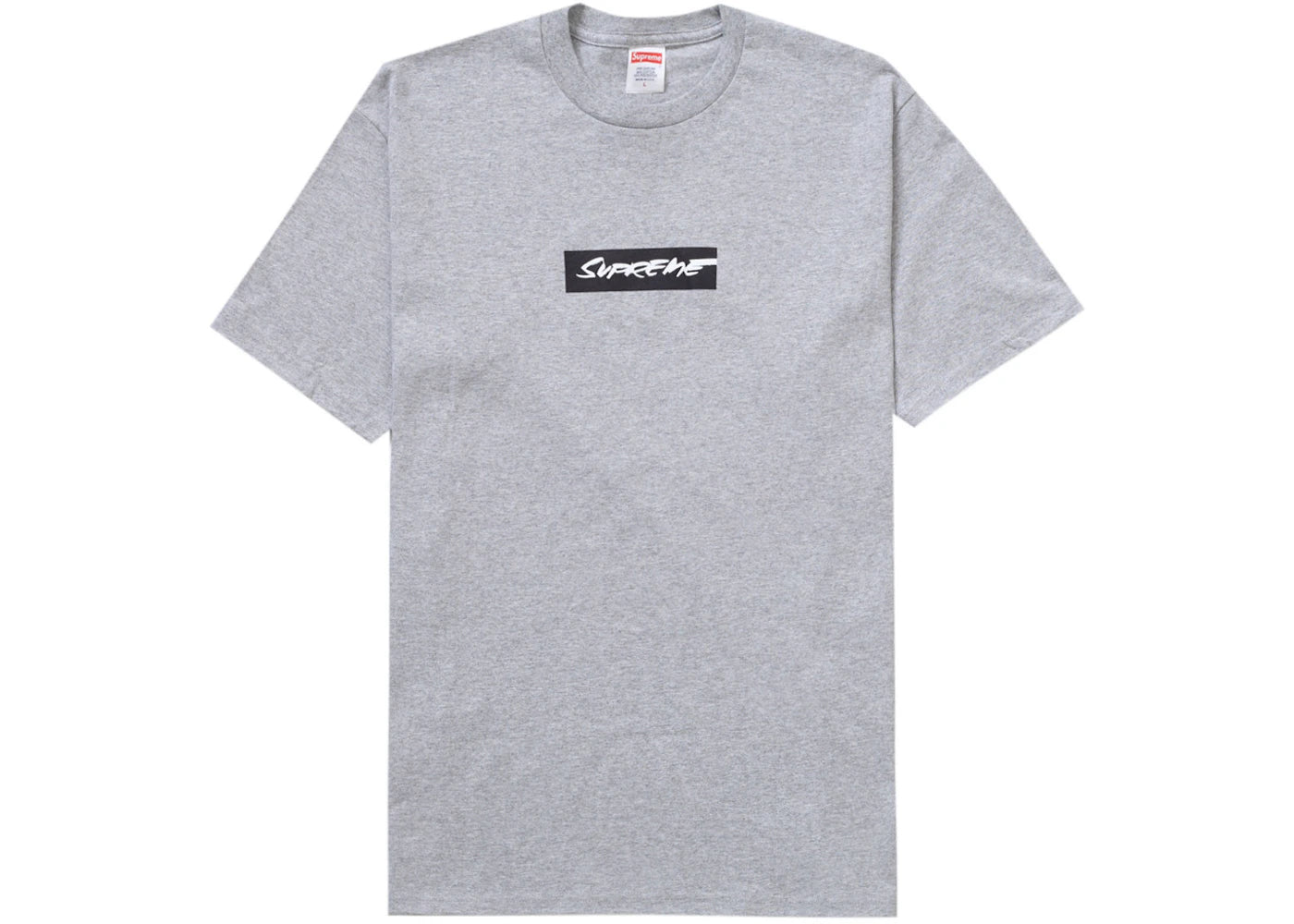 Supreme Futura Box Logo Tee-Heather Grey