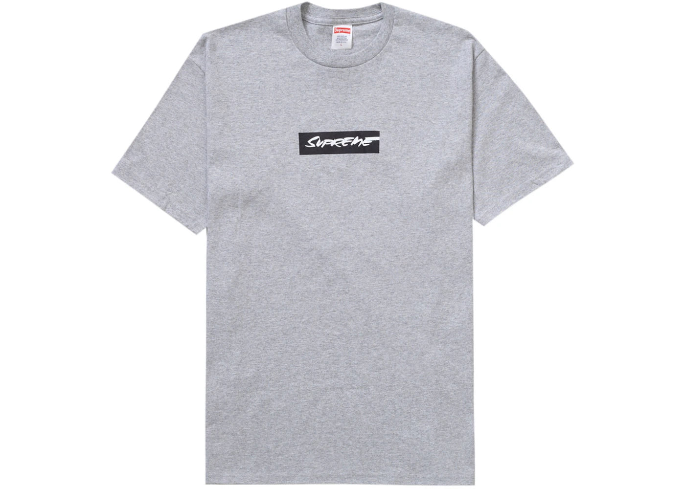 Supreme Futura Box Logo Tee-Heather Grey