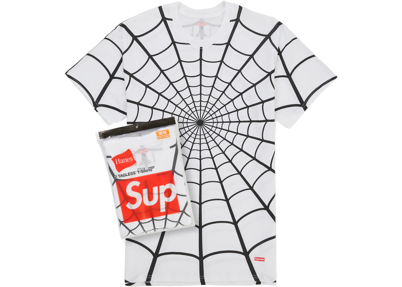 Supreme Hanes Spider-Man Tagless Tees  White
