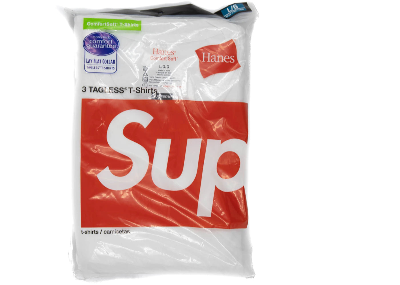 Supreme Hanes Tagless Tees (3 Pack)-White