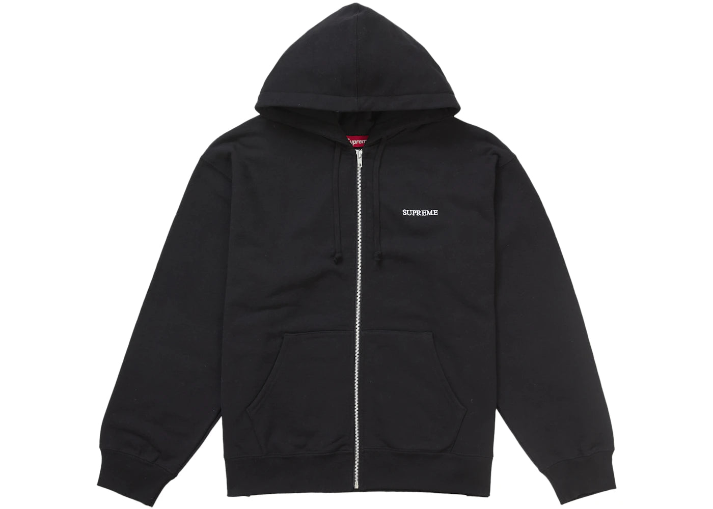 Supreme IDGAF Zip Up Hooded Sweatshirt-Black