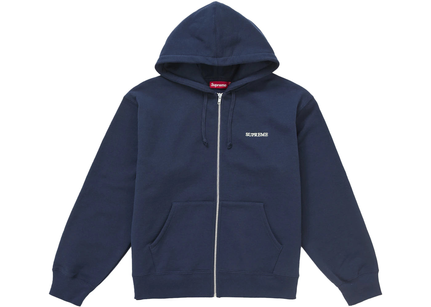 Supreme IDGAF Zip Up Hooded Sweatshirt-Navy