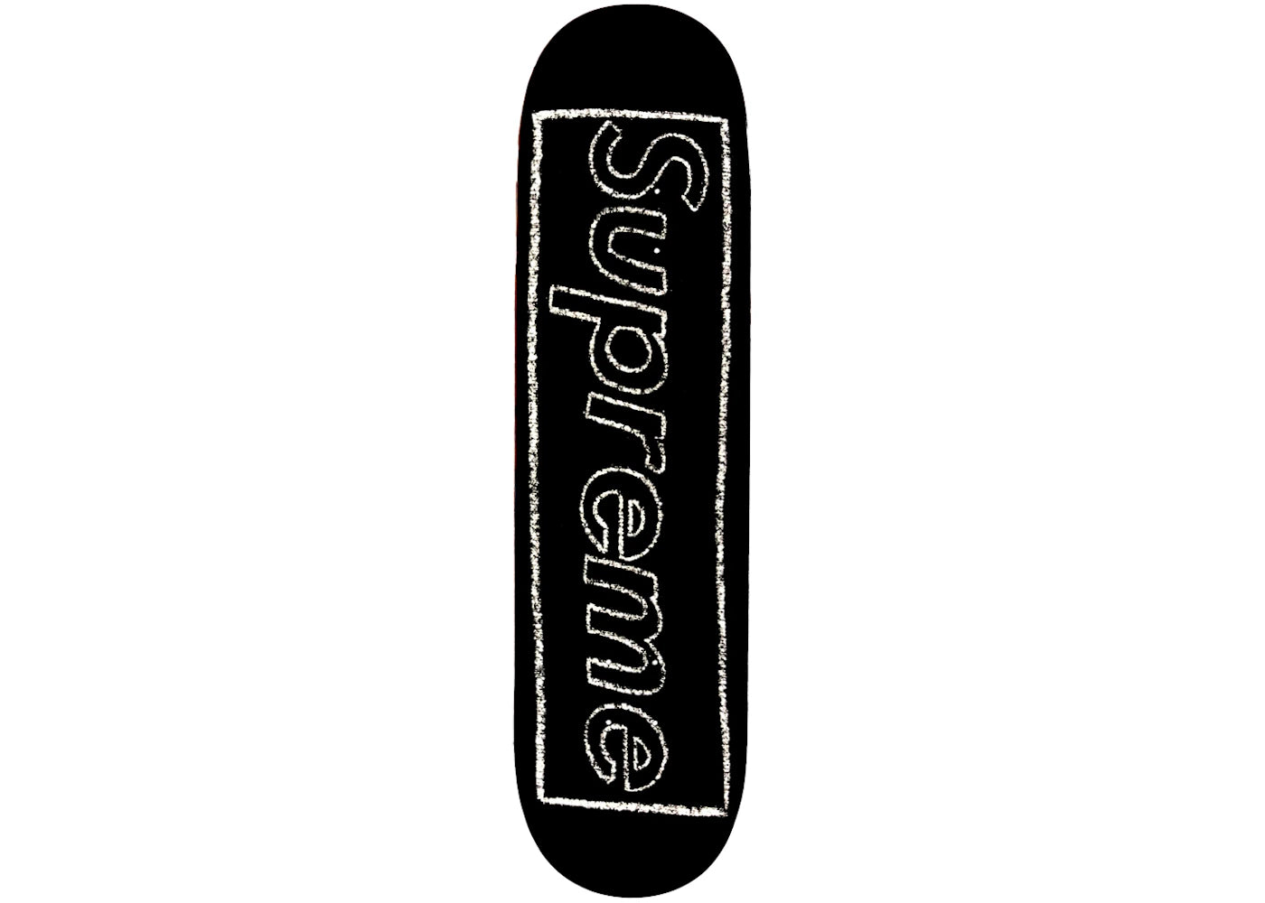 Supreme KAWS Chalk Logo Skateboard Deck Black - main view