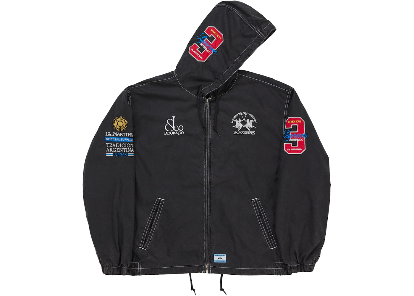 Supreme La Martina Lightweight Hooded Jacket Black