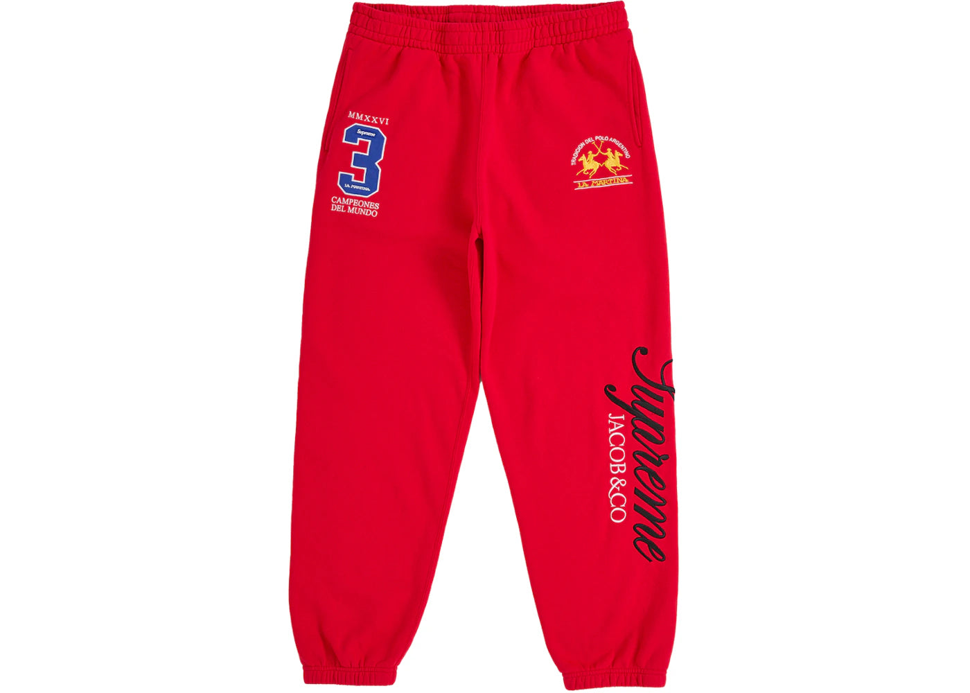 Supreme La Martina Sweatpant Red