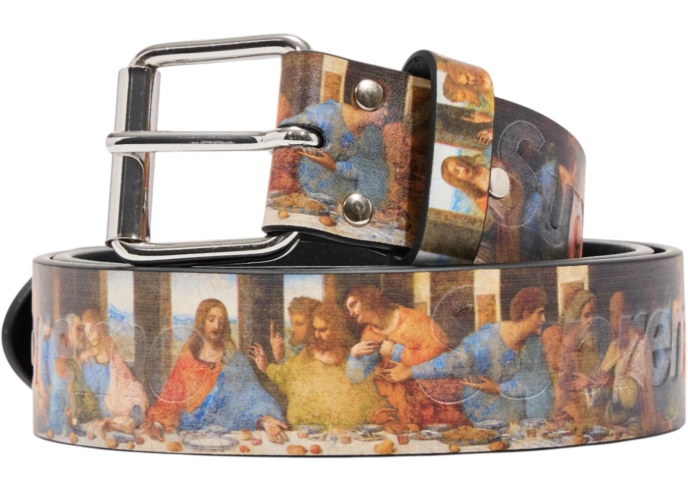 Supreme Last Supper Leather Belt-Multicolor