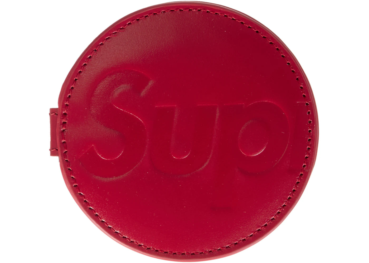 Supreme Leather Pocket Mirror-Red