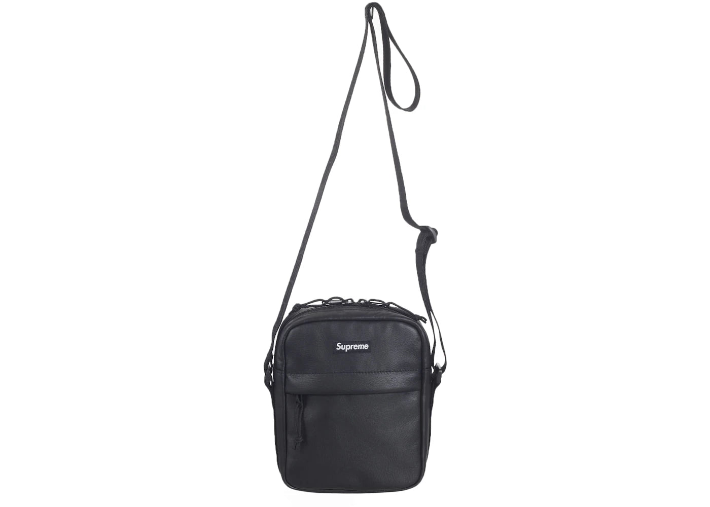 Sac bandoulière Supreme en cuir (FW24) - Noir