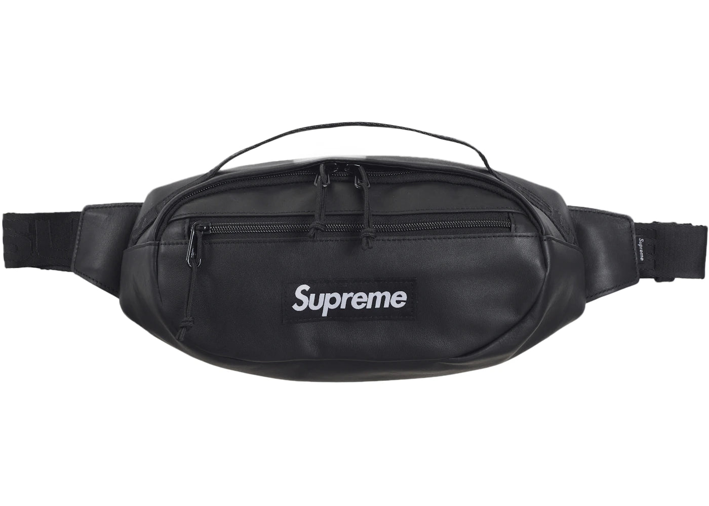 Sac banane en cuir Supreme (FW24) - Noir