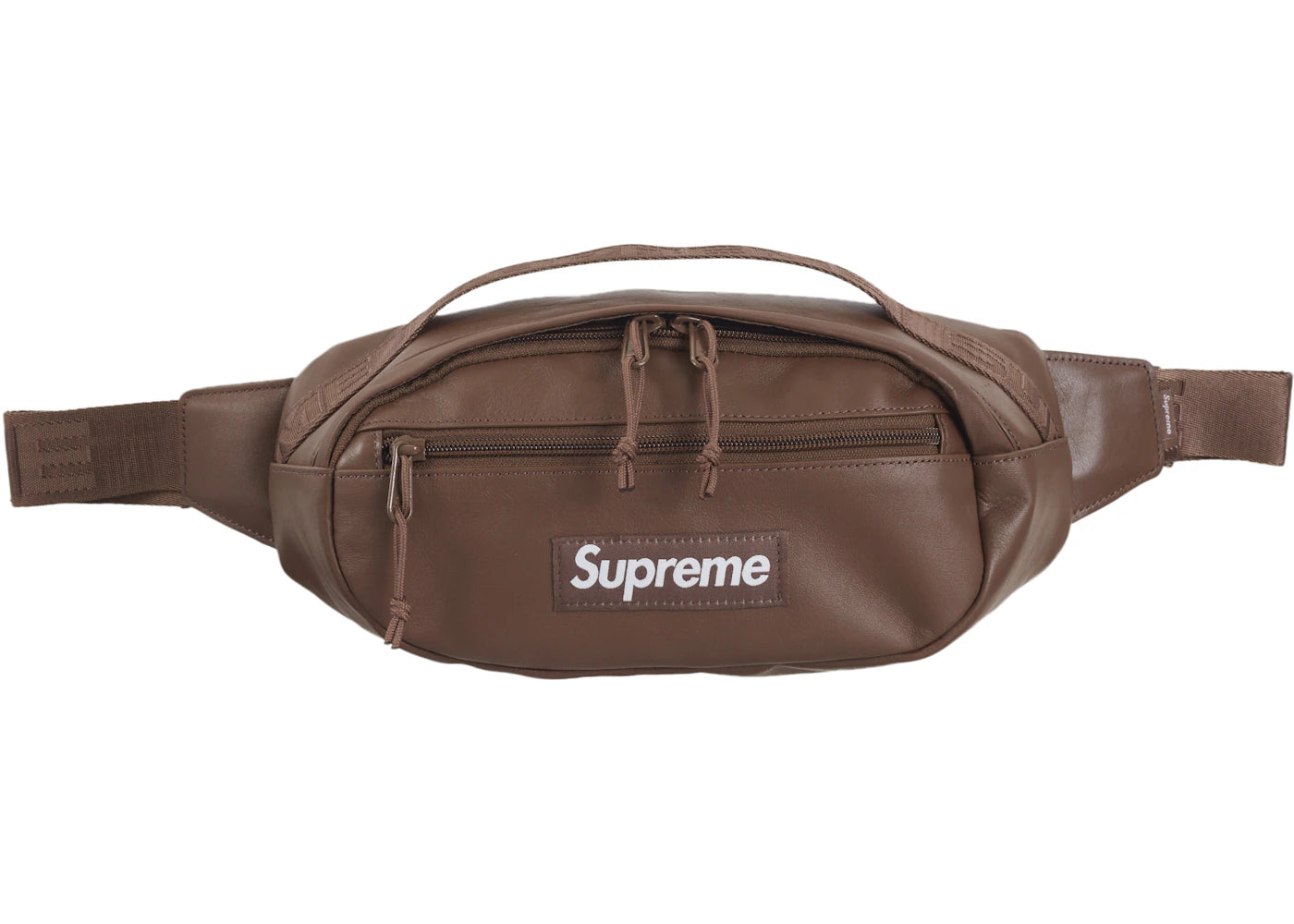 Supreme Leather Waist Bag (FW24)-Brown