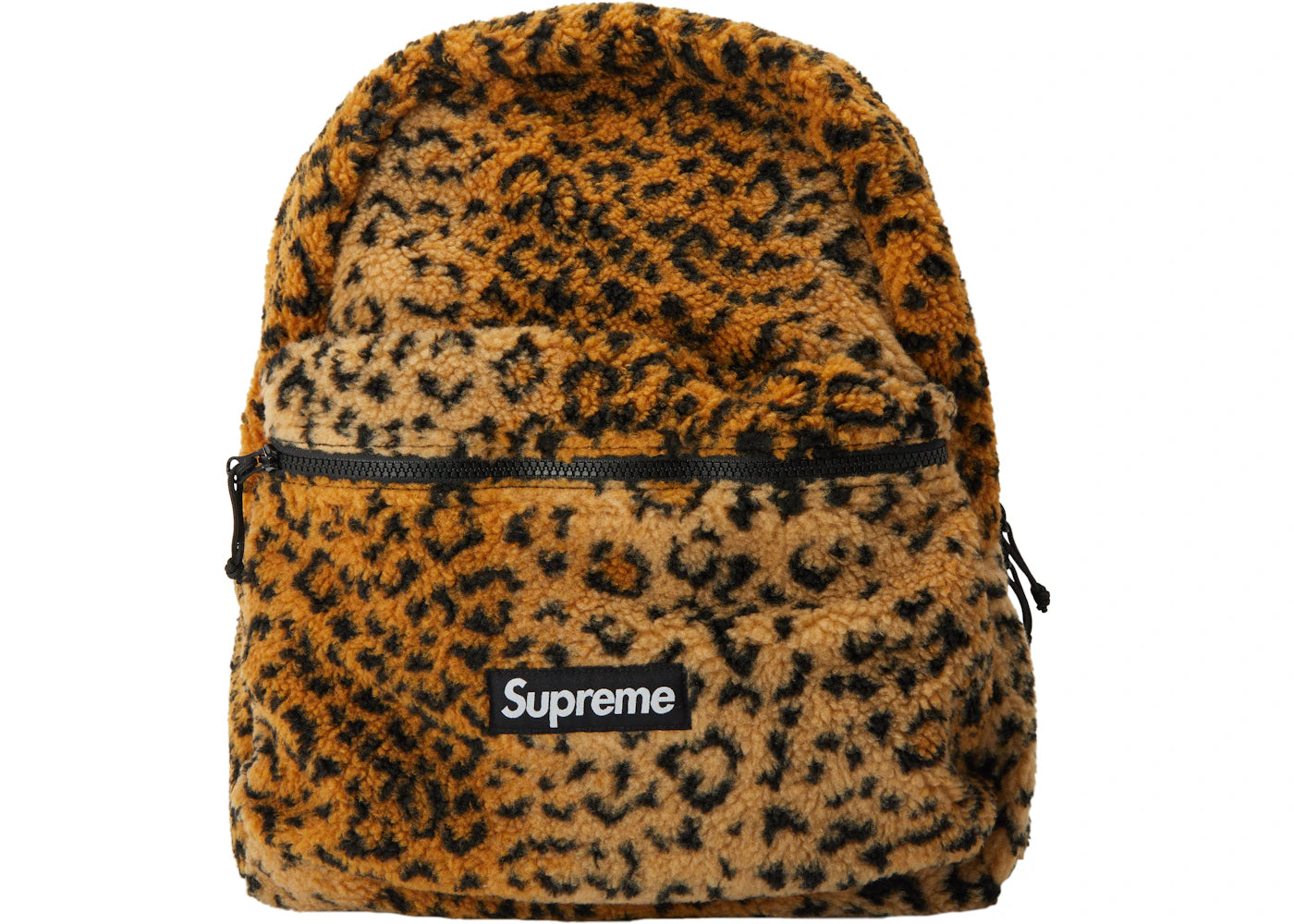 Supreme Leopard Fleece Backpack-Yellow