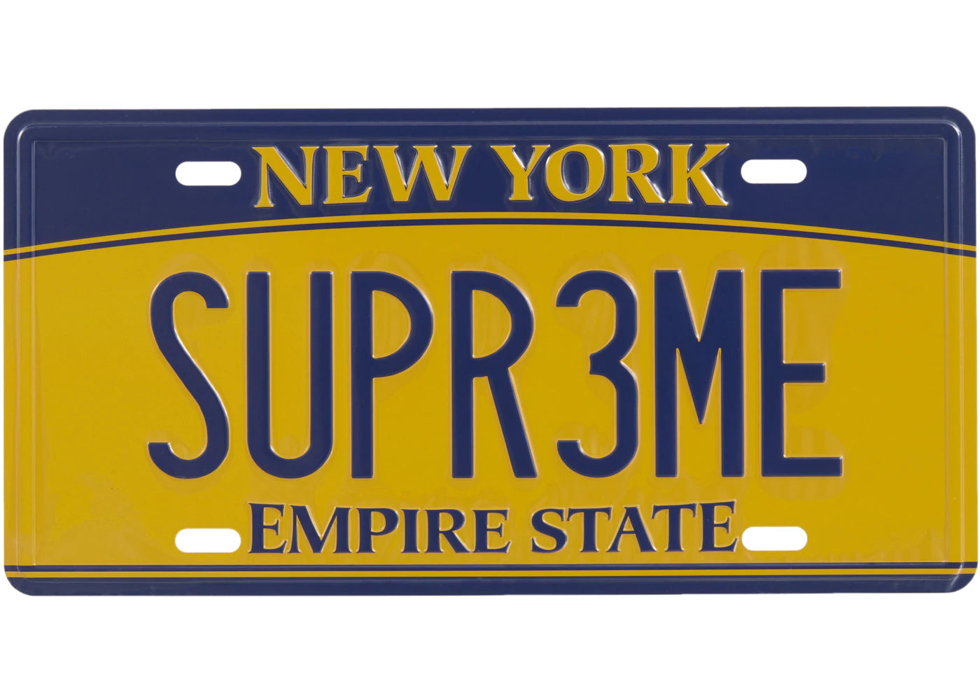 Plaque d'immatriculation Supreme multicolore