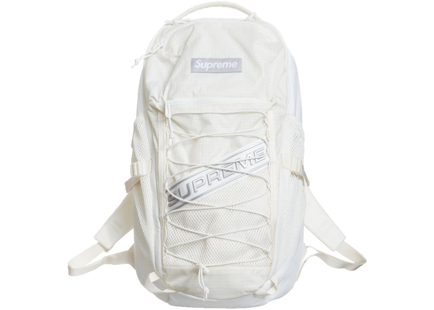 Supreme Logo Backpack-White