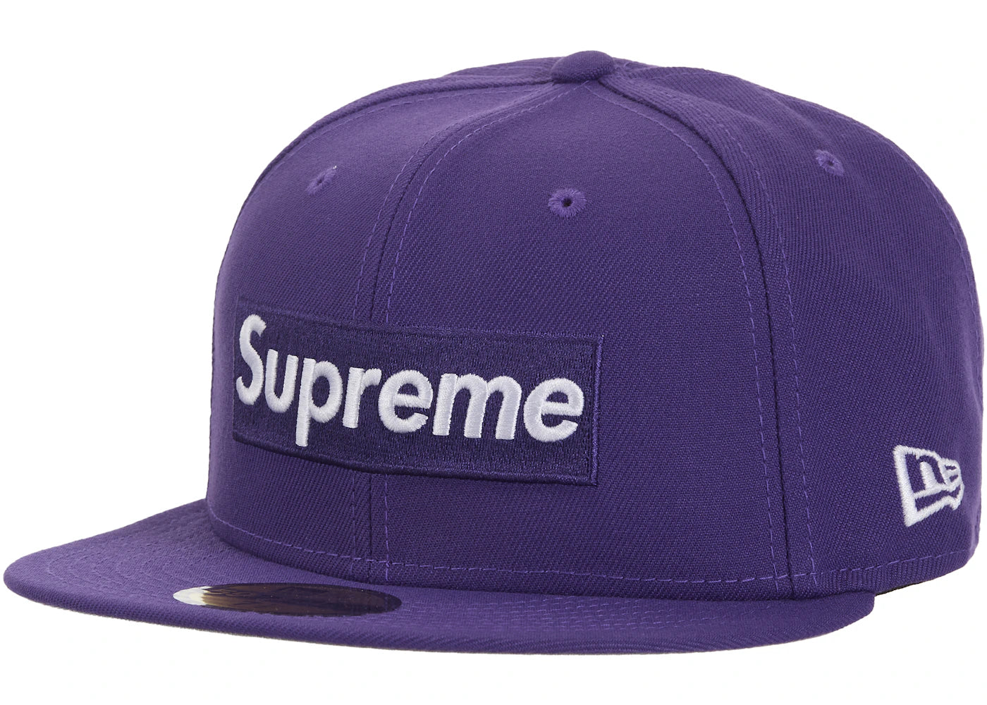 Supreme MLB Teams Box Logo New Era 59Fifty Cap Purple